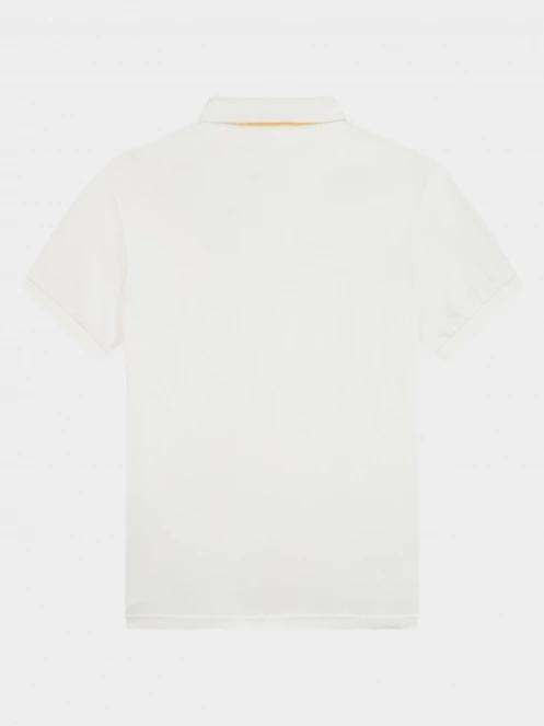 tricou cu guler pt. barbati TBS Clidepol alb 5