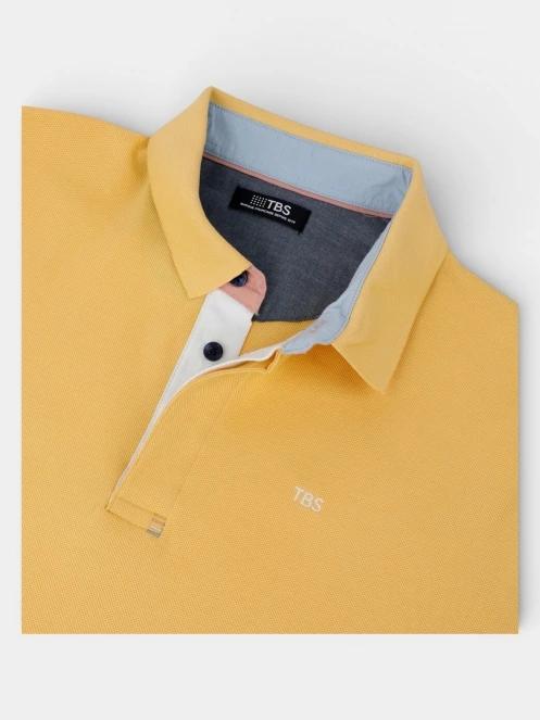tricou cu guler pt. barbati TBS Clidepol galben 6
