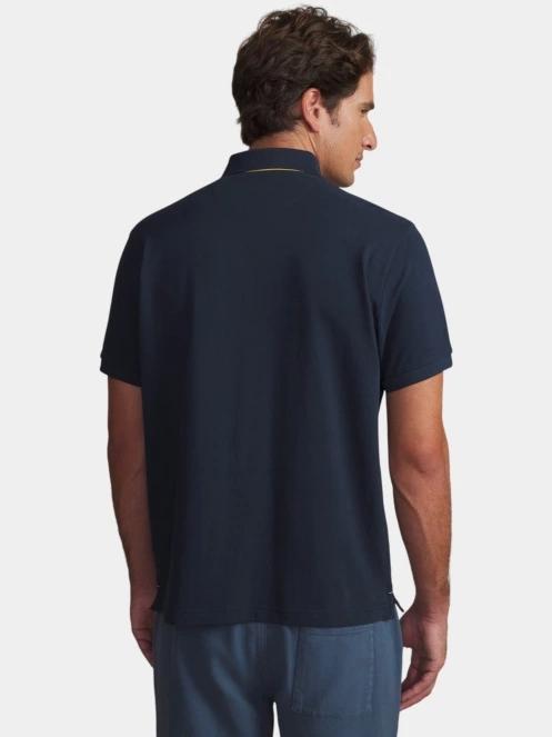 tricou cu guler pt. barbati TBS Clidepol albastru inchis 3