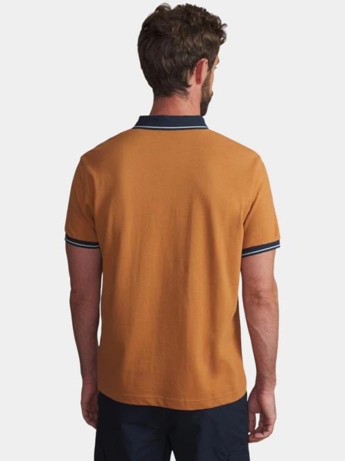 tricou cu guler pt. barbati TBS Darelpol maro 3