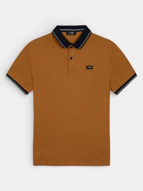 tricou cu guler pt. barbati TBS Darelpol maro 4