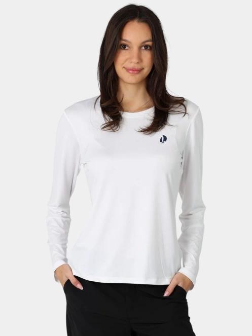 tricou cu maneci lungi, pentru sport pt. femei TBS Dockitee alb 2