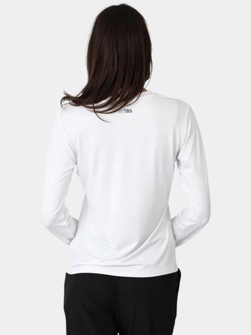 tricou cu maneci lungi, pentru sport pt. femei TBS Dockitee alb 4