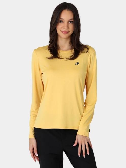 tricou cu maneci lungi, pentru sport pt. femei TBS Dockitee galben 2