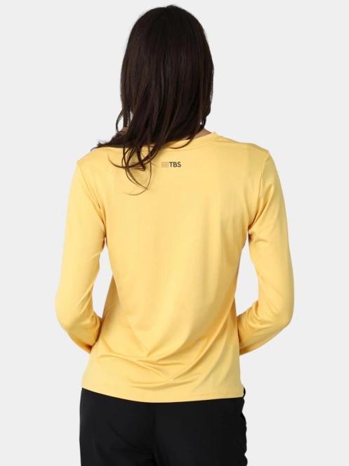 tricou cu maneci lungi, pentru sport pt. femei TBS Dockitee galben 4