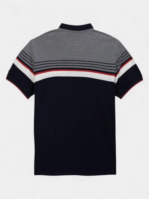 tricou cu guler pt. barbati TBS Eltonpol albastru inchis 5