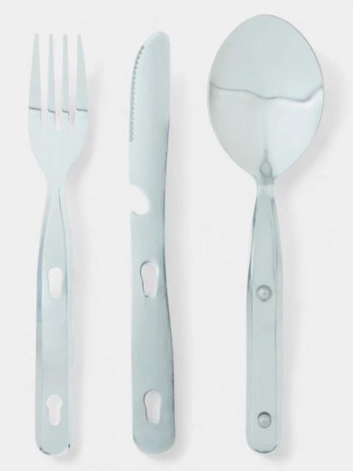 set de tacamuri Ferrino Set Of 3 Cutlery Steel Inox gri 2