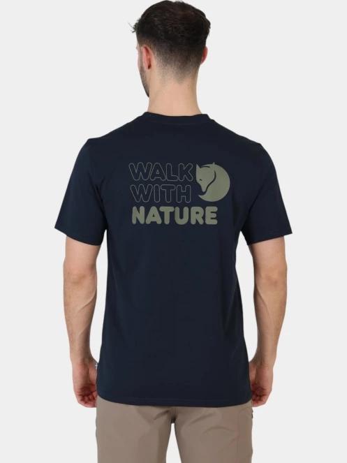 tricou cu maneci scurte pt. barbati Fjallraven Walk With Nature T-shirt M albastru inchis 4