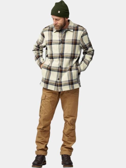 camasa cu maneci lungi pt. barbati Fjallraven Singi Flannel Overshirt M nisip 5