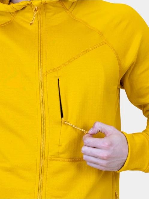 pulover cu gluga pt. barbati Fjallraven Abisko Grid Fleece Hoodie M galben 6