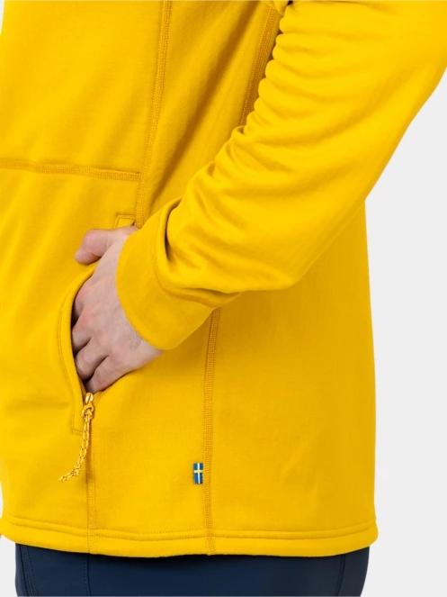 pulover cu gluga pt. barbati Fjallraven Abisko Grid Fleece Hoodie M galben 7