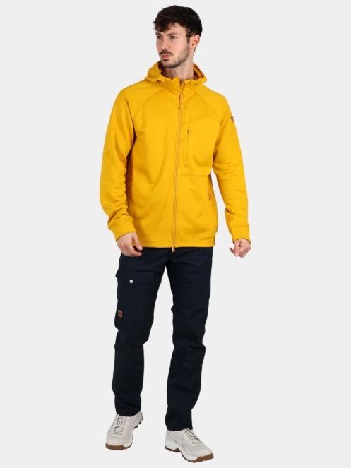 pulover cu gluga pt. barbati Fjallraven Abisko Grid Fleece Hoodie M galben 5