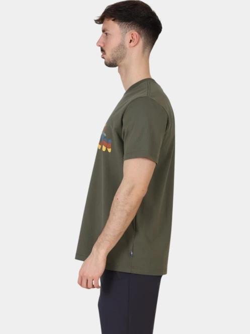 tricou cu maneci scurte pt. barbati Fjallraven Multicolor Logo T-shirt M oliv 3