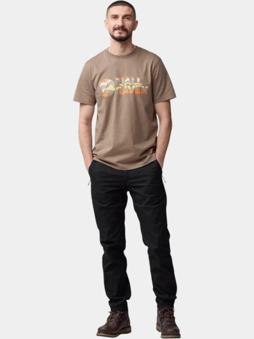 tricou cu maneci scurte pt. barbati Fjallraven Multicolor Logo T-shirt M maro 2