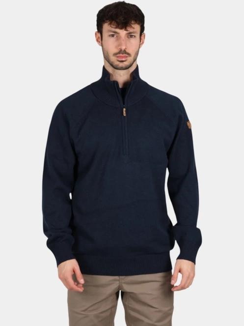 pulover tricotat pt. barbati Fjallraven Övik Lite Half Zip M albastru inchis 2