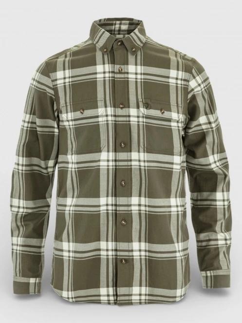 camasa cu maneci lungi pt. barbati Fjallraven Övik Lite Flannel Shirt M verde 7