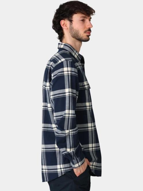 camasa cu maneci lungi pt. barbati Fjallraven Övik Lite Flannel Shirt M albastru inchis 3