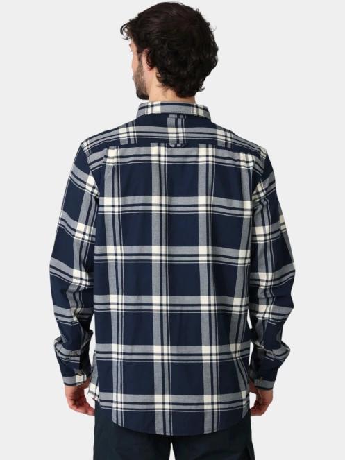 camasa cu maneci lungi pt. barbati Fjallraven Övik Lite Flannel Shirt M albastru inchis 4