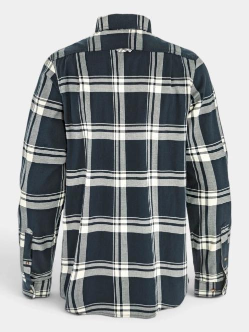camasa cu maneci lungi pt. barbati Fjallraven Övik Lite Flannel Shirt M albastru inchis 7