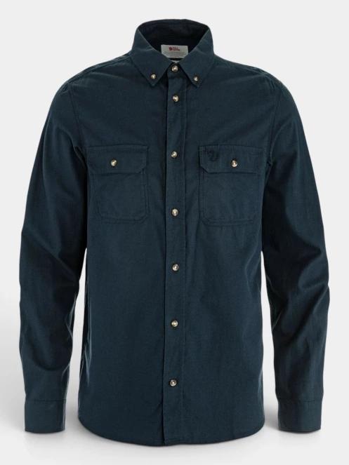 camasa cu maneci lungi pt. barbati Fjallraven Övik Lite Flannel Shirt M albastru inchis 2