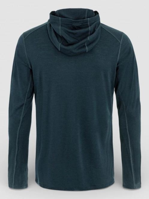 tricou cu maneci lungi, pentru sport pt. barbati Fjallraven Abisko Wool Hoodie M albastru inchis 3