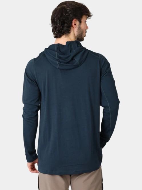 tricou cu maneci lungi, pentru sport pt. barbati Fjallraven Abisko Wool Hoodie M albastru inchis 4