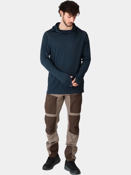 tricou cu maneci lungi, pentru sport pt. barbati Fjallraven Abisko Wool Hoodie M albastru inchis 5