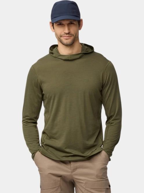 tricou cu maneci lungi, pentru sport pt. barbati Fjallraven Abisko Wool Hoodie M oliv 2