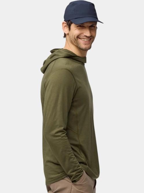 tricou cu maneci lungi, pentru sport pt. barbati Fjallraven Abisko Wool Hoodie M oliv 3