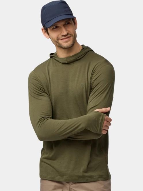 tricou cu maneci lungi, pentru sport pt. barbati Fjallraven Abisko Wool Hoodie M oliv 5