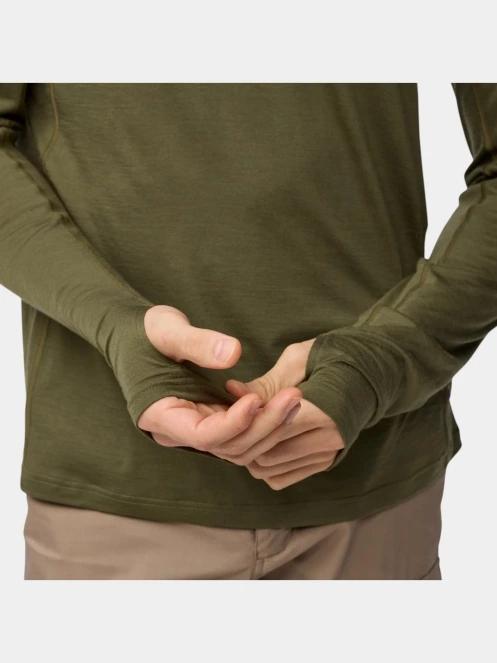 tricou cu maneci lungi, pentru sport pt. barbati Fjallraven Abisko Wool Hoodie M oliv 8