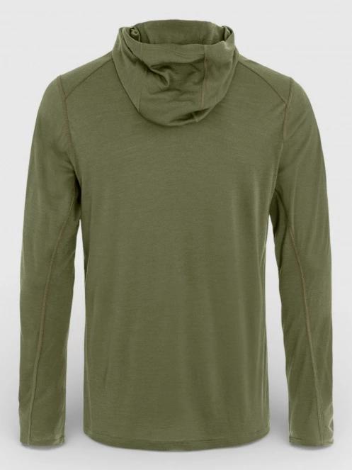 tricou cu maneci lungi, pentru sport pt. barbati Fjallraven Abisko Wool Hoodie M oliv 10