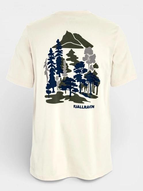 tricou pentru sport, cu maneci scurte pt. barbati Fjallraven Swedish Forest T-Shirt M alb 3