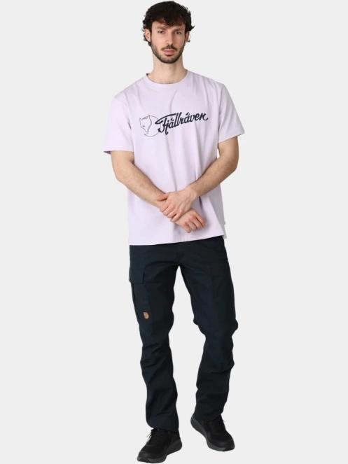 tricou pentru sport, cu maneci scurte pt. barbati Fjallraven Archive Logo T-Shirt M violet 5