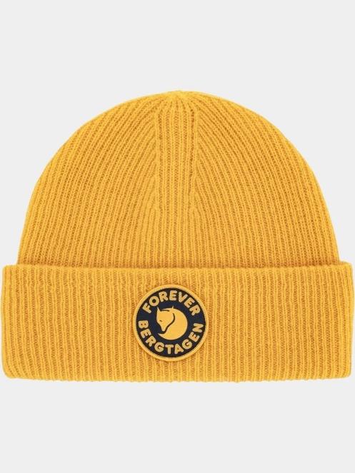 caciula tricotata Fjallraven Bergtagen Forever Wool Beanie galben 4