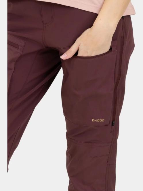 pantaloni de drumetie pt. femei Fjallraven Keb Agile Trousers W bordo 5
