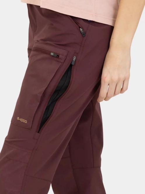 pantaloni de drumetie pt. femei Fjallraven Keb Agile Trousers W bordo 8