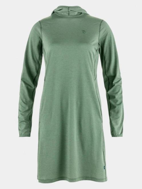 rochie pulover pt. femei Fjallraven Abisko Sun-hoodie Dress W verde 2
