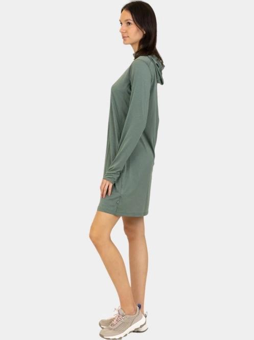 rochie pulover pt. femei Fjallraven Abisko Sun-hoodie Dress W verde 3