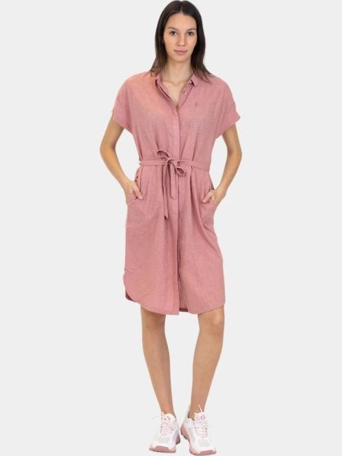 rochie camasa pt. femei Fjallraven Övik Hemp Dress W roz 5