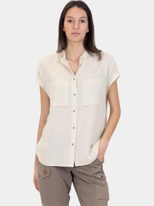 camasa cu maneci scurte pt. femei Fjallraven Övik Hemp Shirt SS W alb 2