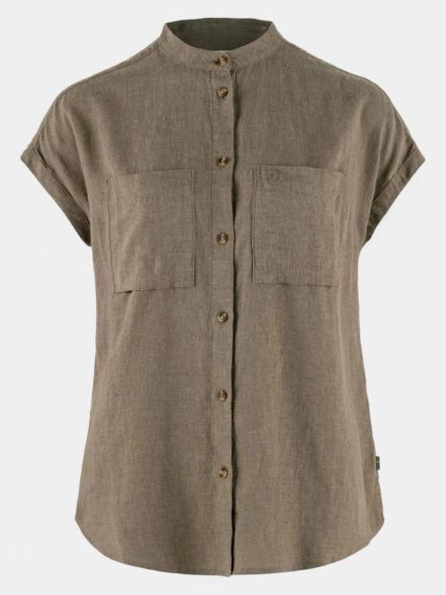 camasa cu maneci scurte pt. femei Fjallraven Övik Hemp Shirt SS W maro 2