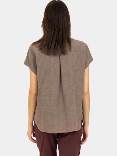 camasa cu maneci scurte pt. femei Fjallraven Övik Hemp Shirt SS W maro 4