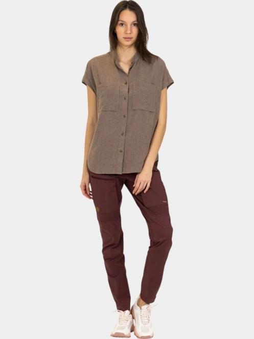 camasa cu maneci scurte pt. femei Fjallraven Övik Hemp Shirt SS W maro 5
