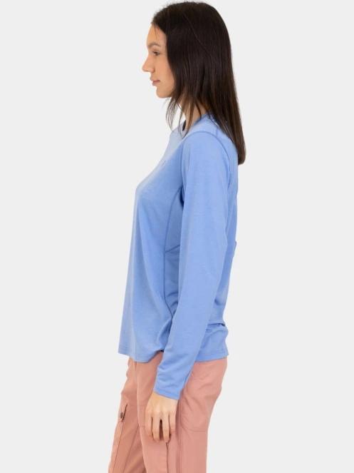 tricou cu maneci lungi, pentru sport pt. femei Fjallraven Abisko Day Hike LS W albastru 3