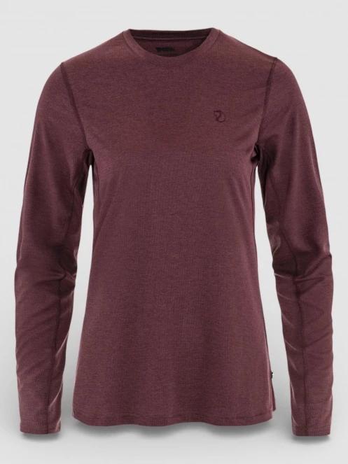 tricou cu maneci lungi, pentru sport pt. femei Fjallraven Abisko Day Hike LS W bordo 2