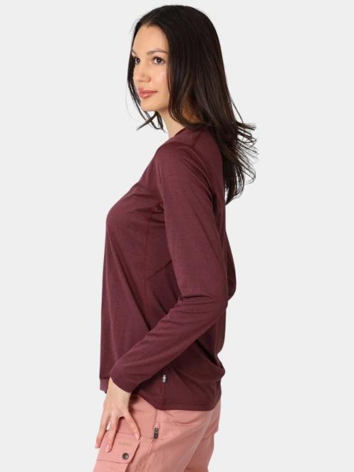 tricou cu maneci lungi, pentru sport pt. femei Fjallraven Abisko Day Hike LS W bordo 3