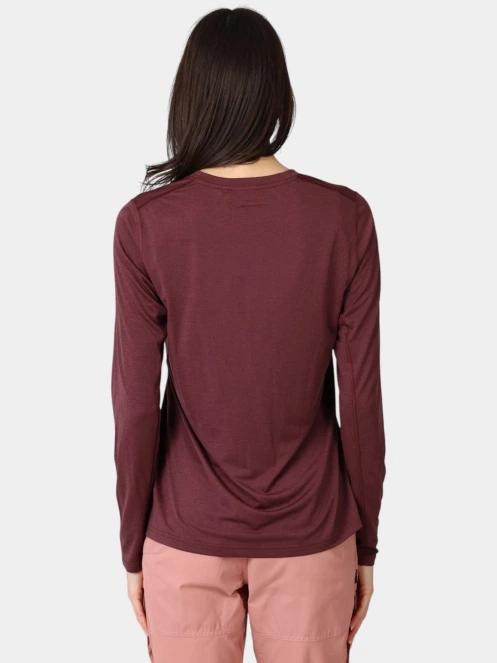 tricou cu maneci lungi, pentru sport pt. femei Fjallraven Abisko Day Hike LS W bordo 4