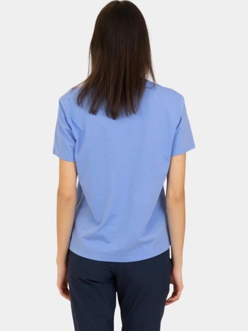 tricou cu maneci scurte pt. femei Fjallraven Lush Logo T-shirt W albastru 4