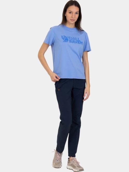tricou cu maneci scurte pt. femei Fjallraven Lush Logo T-shirt W albastru 5